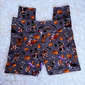 Corgi Halloween Dog Print Leggings Size XL